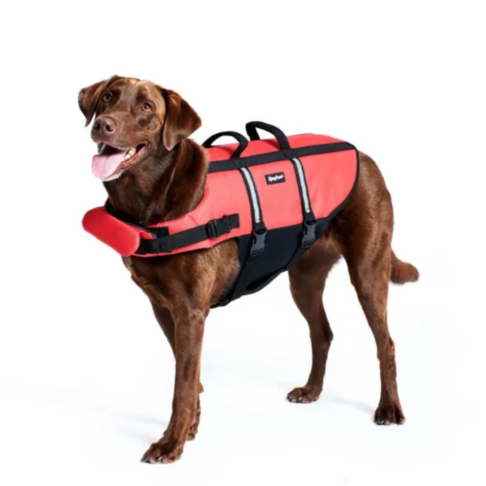 NWOT Zippy Paws Red Dog Life Jacket (M)